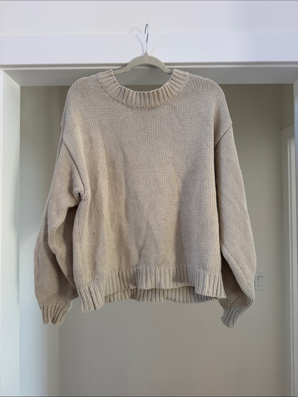 Princess Polly Oversized Scoop Neck Sweater in Beige